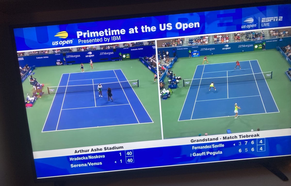 Watching tennis match on TV/mobile phone to improve own performance ...